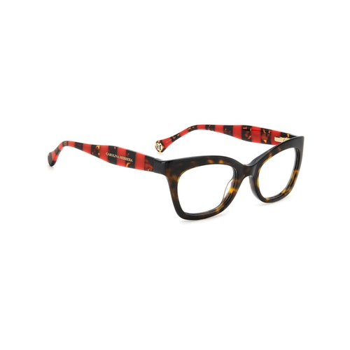 Óculos de Grau Carolina Herrera HER 0089 O63 5020 R Acetato Marrom Mesclado e Vermelho