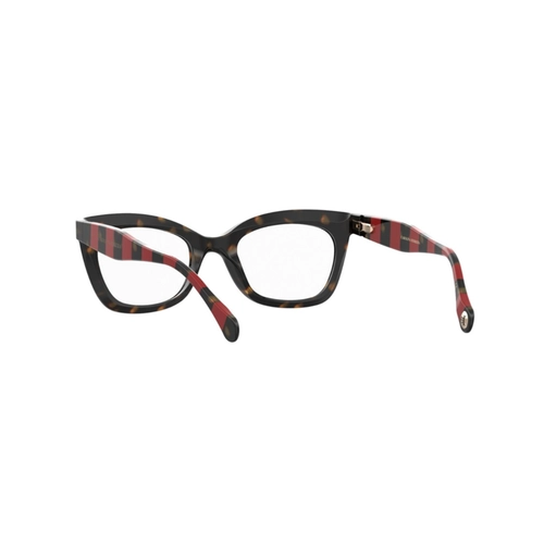 Óculos de Grau Carolina Herrera HER 0089 O63 5020 R Acetato Marrom Mesclado e Vermelho