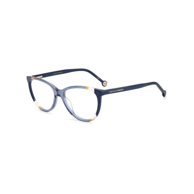 Óculos de Grau Carolina Herrera CH 0064 RTC 5516 R Acetato Azul Mesclado 1