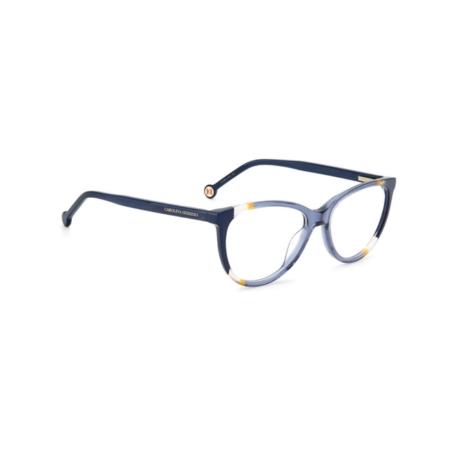 Óculos de Grau Carolina Herrera CH 0064 RTC 5516 R Acetato Azul Mesclado 3