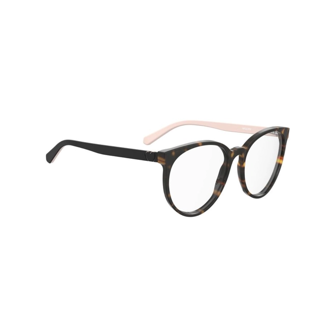 Óculos de Grau Love Moschino MOL582 086 5517 R Acetato Marrom Mesclado 3