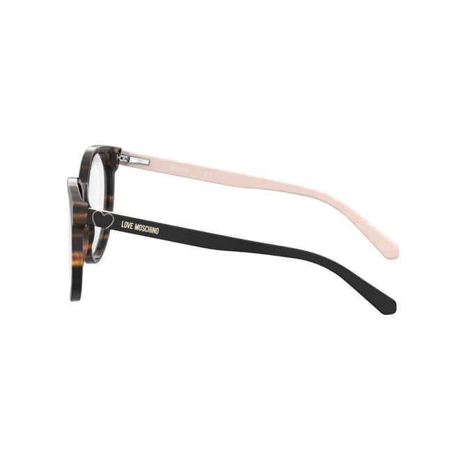 Óculos de Grau Love Moschino MOL582 086 5517 R Acetato Marrom Mesclado 4