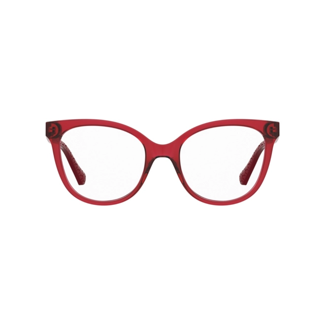 Óculos de Grau Love Moschino MOL635 C9A 5219 R Acetato Vermelho Transparente 2