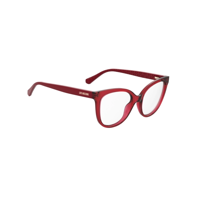 Óculos de Grau Love Moschino MOL635 C9A 5219 R Acetato Vermelho Transparente 3