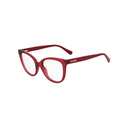 Óculos de Grau Love Moschino MOL635 C9A 5219 R Acetato Vermelho Transparente