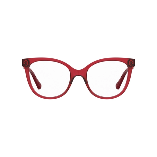 Óculos de Grau Love Moschino MOL635 C9A 5219 R Acetato Vermelho Transparente