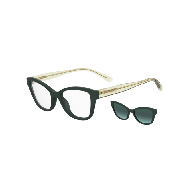 Óculos de Grau Love Moschino MOL657/C/TN 1ED 4917 S Acetato Verde com Clip-On na cor Verde Degradê 1