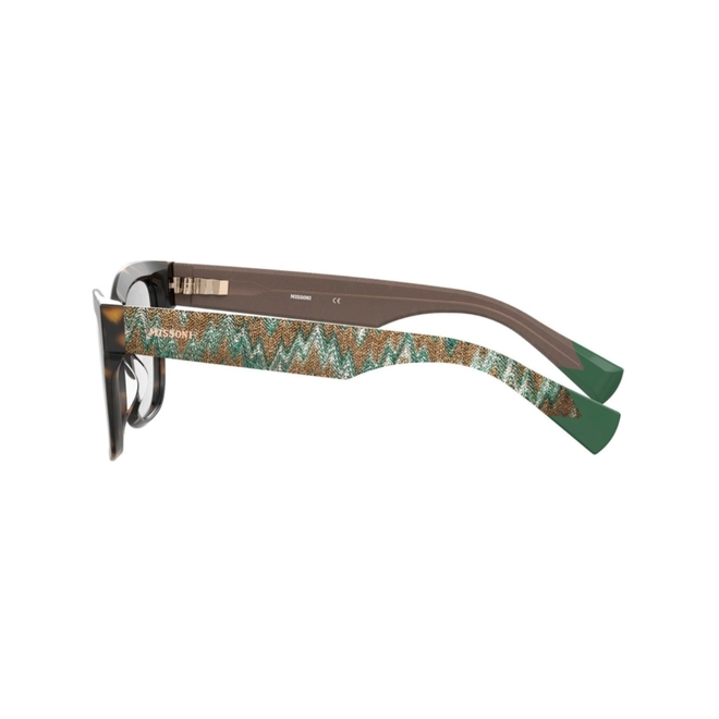 Óculos de Grau Missoni MIS 0081 086 5319 R Acetato Marrom Mesclado 4