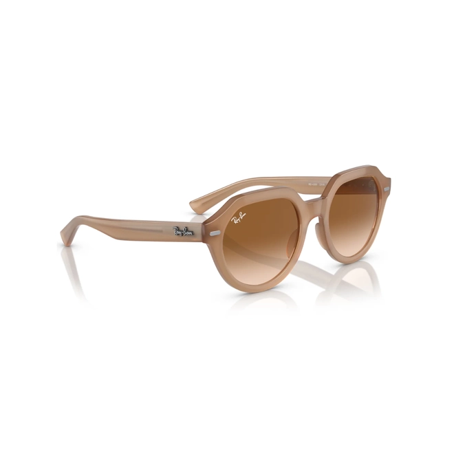 Óculos de Sol Ray-Ban Gina 0RB4399 61665151 Propionato Bege com lentes na cor Marrom Degradê 3