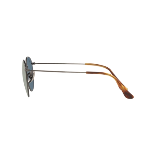 Óculos de Sol Ray-Ban Round Titanium 0RB8247 9208T050 Titânio Prata com lentes na cor Azul Espelhado Polarizado