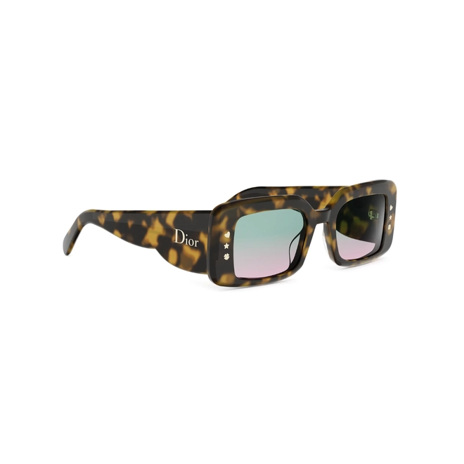 Óculos de Sol Christian Dior DiorLuckyCharms S1I CD40255I_5152N Acetato Marrom Mesclado com lentes na cor Azul Degradê 3
