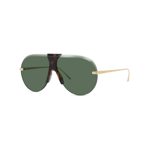 Óculos de Sol Loewe LW40192U_0030N Metal Dourado com lentes na cor Verde