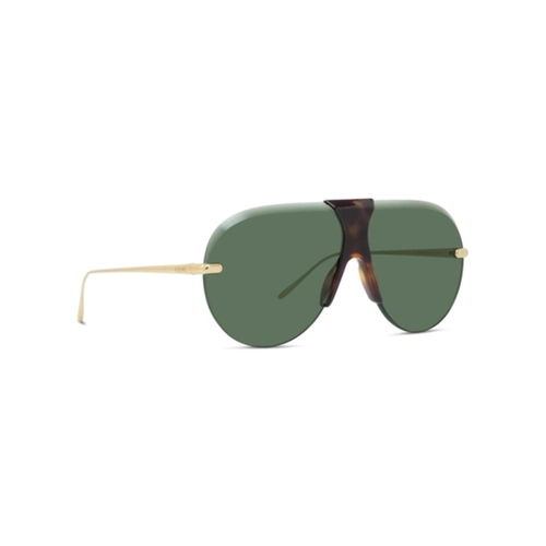 Óculos de Sol Loewe LW40192U_0030N Metal Dourado com lentes na cor Verde