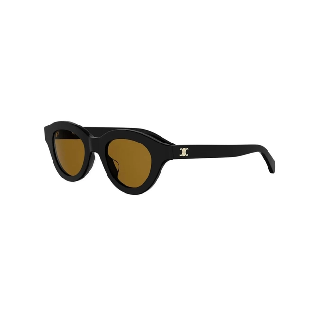 Óculos de Sol Celine Triomphe CL40338U_4701J Acetato Preto com lentes na cor Marrom 1
