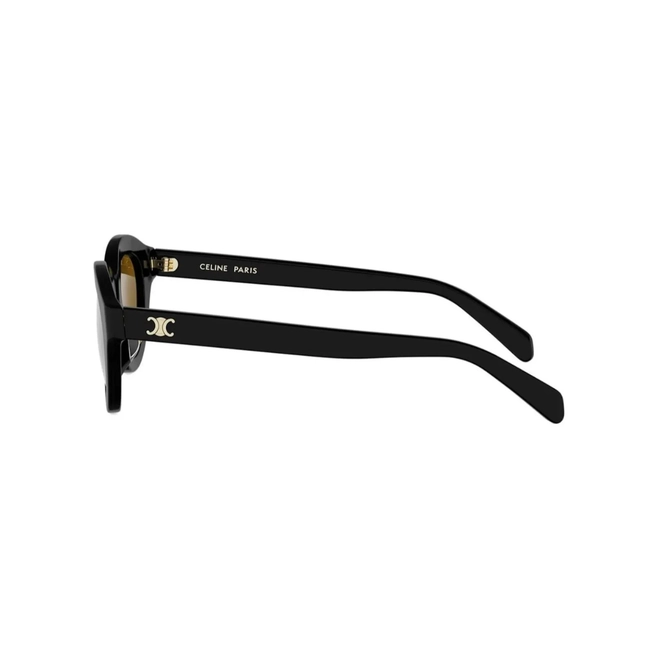 Óculos de Sol Celine Triomphe CL40338U_4701J Acetato Preto com lentes na cor Marrom 3
