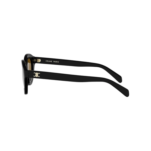 Óculos de Sol Celine Triomphe CL40338U_4701J Acetato Preto com lentes na cor Marrom
