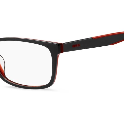 Óculos de Grau Hugo Boss HG 1342/G 0A4 5616 R Acetato Preto e Vermelho