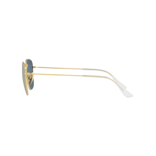 Óculos de Sol Ray-Ban Frank 0RB8157 9217T051 Titânio Dourado com lentes na cor Azul Polarizado