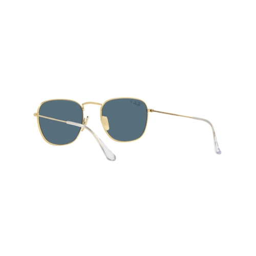 Óculos de Sol Ray-Ban Frank 0RB8157 9217T051 Titânio Dourado com lentes na cor Azul Polarizado