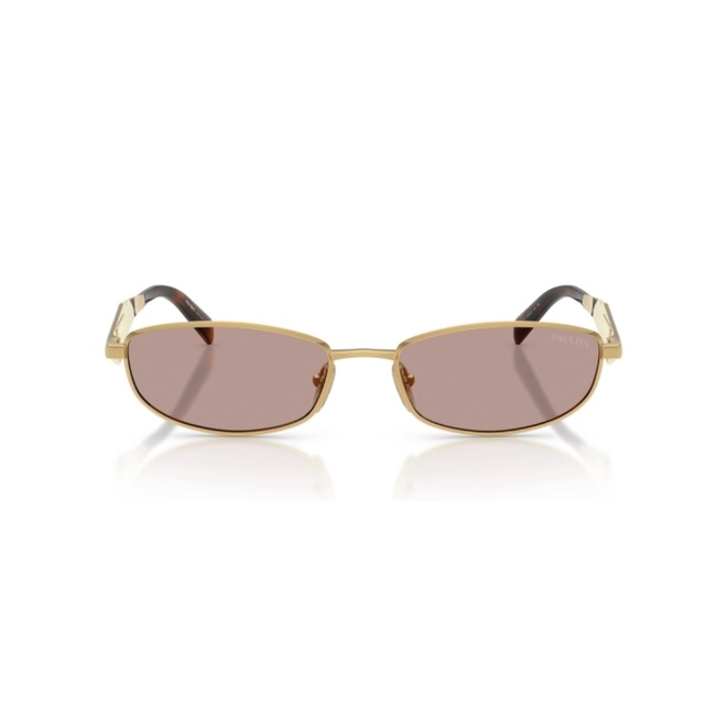 Óculos de Sol Prada 0PR D51S 5AK20I55 Metal Dourado com lentes na cor Marrom 2