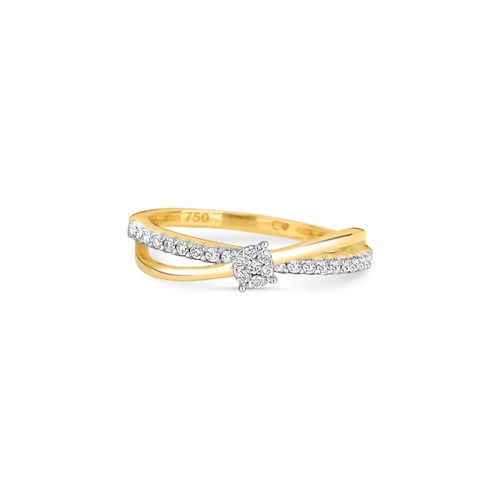Anel aparador sobreposto ouro 18k com 16,6pts de Diamantes