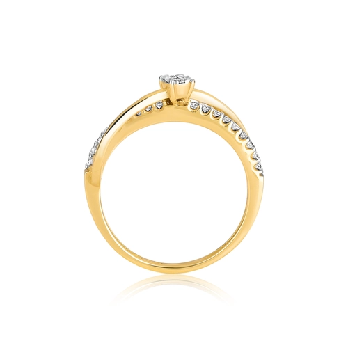 Anel aparador sobreposto ouro 18k com 16,6pts de Diamantes
