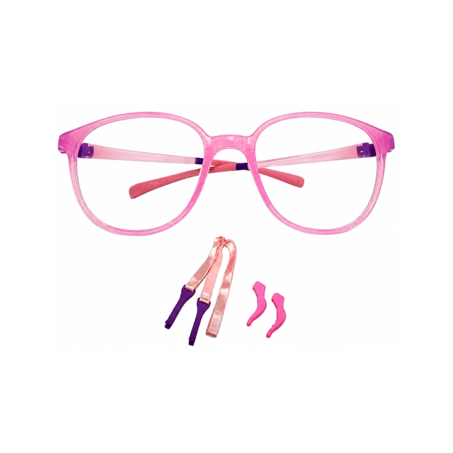 Óculos de Grau Infantil Silmo Kids SK-3101 PINK 51 Silicone Rosa 1