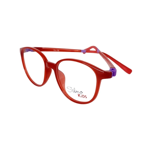 Óculos de Grau Infantil Silmo Kids SK-3101 RED 51 Silicone Vermelho