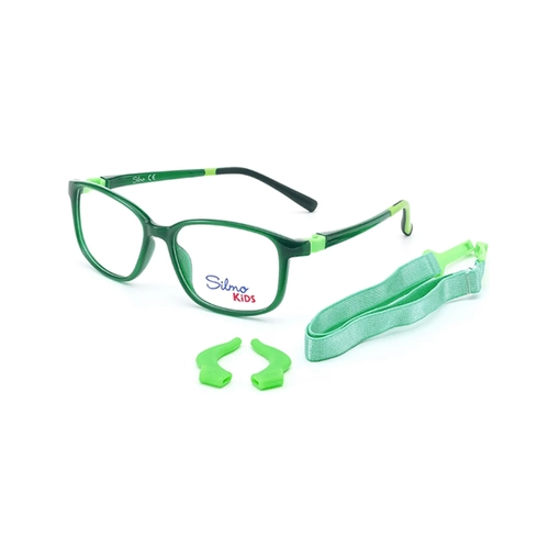 Óculos de Grau Infantil Silmo Kids SK-3107 GREEN 52 Silicone Verde