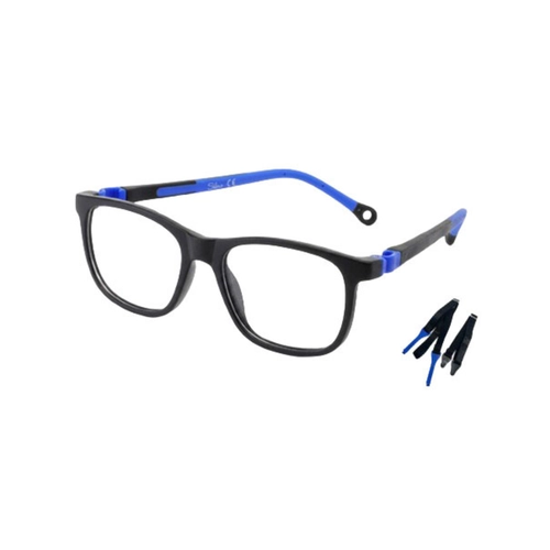 Óculos de Grau Infantil Silmo Kids SK-3111 BLACK 47 Silicone Preto e Azul