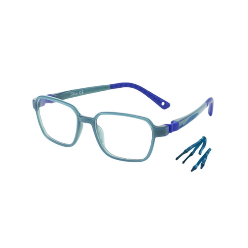Óculos de Grau Infantil Silmo Kids SK-3112 GREEN 47 Silicone Azul e Verde