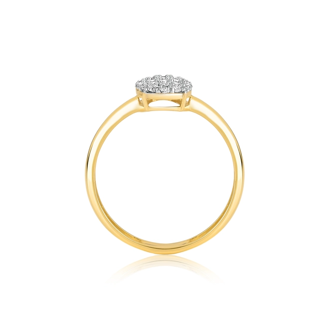 Anel geométrico oval ouro 18k com 27,5pts de Diamantes 3