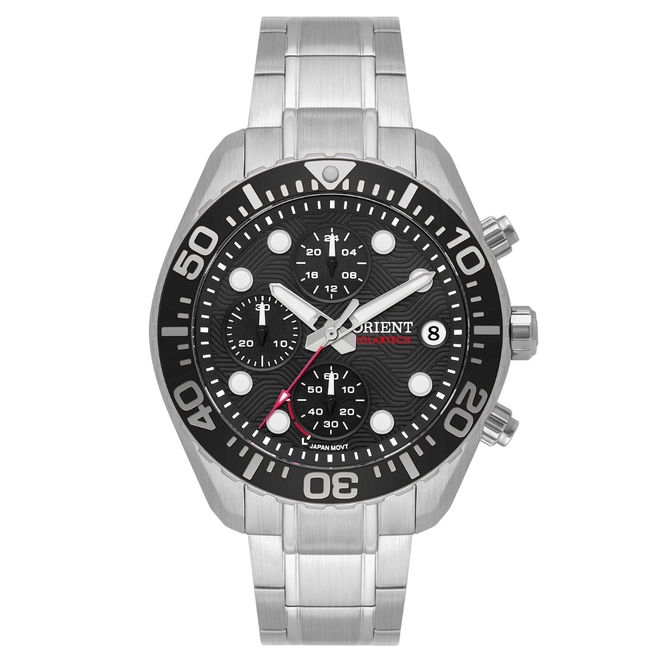 Relógio Orient Solartech Cronógrafo - MBSSC300 PISX Preto 1