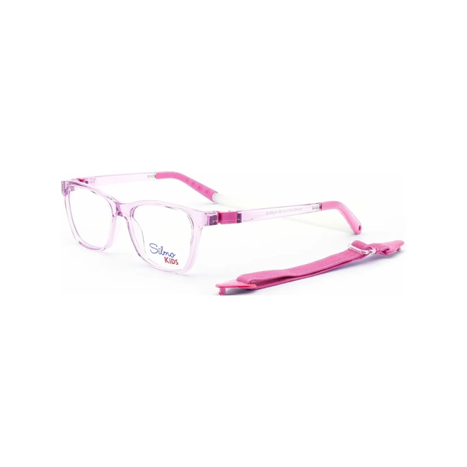 Óculos de Grau Infantil Silmo Kids SK-4000 PINK 47 Silicone Rosa 3