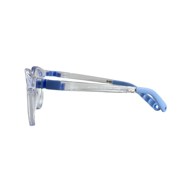 Óculos de Grau Infantil Silmo Kids SK-4001 CRYSTAL 46 Silicone Transparente e Azul 3