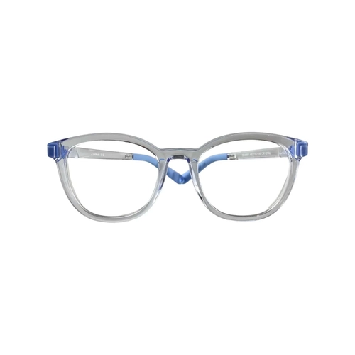Óculos de Grau Infantil Silmo Kids SK-4001 CRYSTAL 46 Silicone Transparente e Azul
