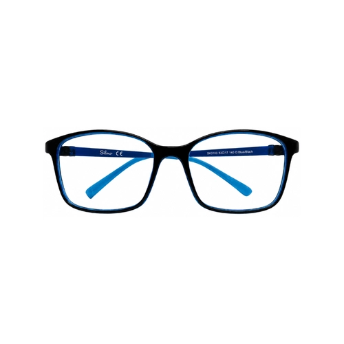 Óculos de Grau Infantil Silmo Kids SK-3103 BLUE/BLACK 53 Silicone Preto e Azul