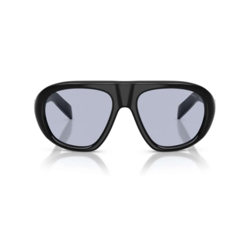 Óculos de Sol Prada 0PR C05S 16K30X57 Acetato Preto com lentes na cor Azul