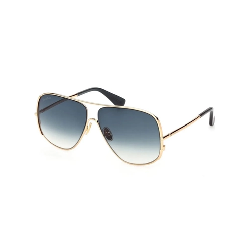 Óculos de Sol Maxmara MM0190_6030P Metal Dourado com lentes na cor Azul Degradê