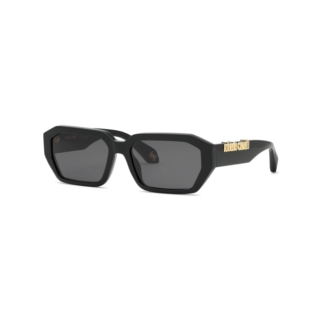 Óculos de Sol Roberto Cavalli SRC113V 57700Y Acetato Preto com lentes na cor Cinza 1