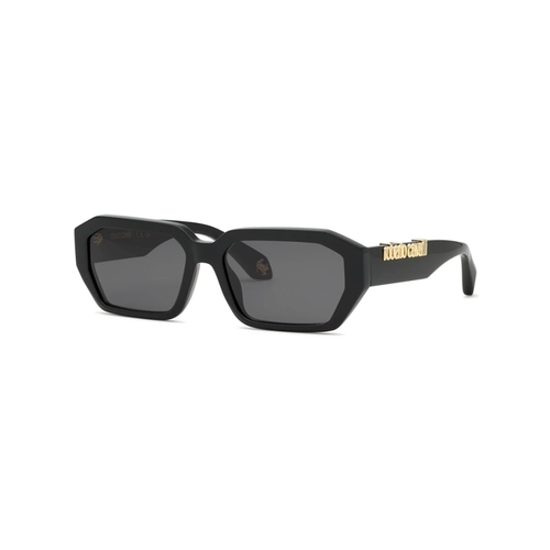 Óculos de Sol Roberto Cavalli SRC113V 57700Y Acetato Preto com lentes na cor Cinza