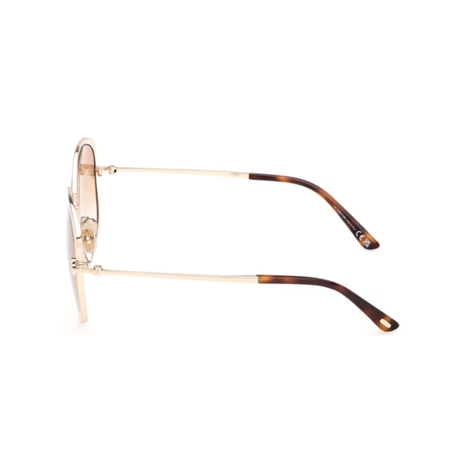 Óculos de Sol Tom Ford FT1349_5828F Metal Rose com lentes na cor Marrom Degradê 3