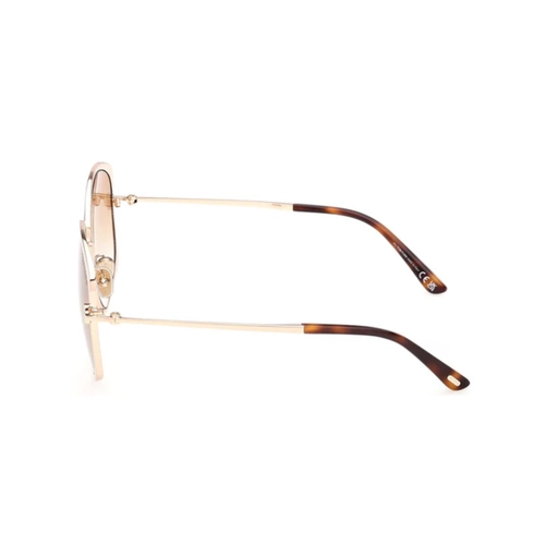 Óculos de Sol Tom Ford FT1349_5828F Metal Rose com lentes na cor Marrom Degradê