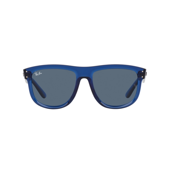 Óculos de Sol Ray-Ban Boyfriend Reverse 0RBR0501S 67083A56 Acetato Azul Transparente com lentes na cor Azul 2