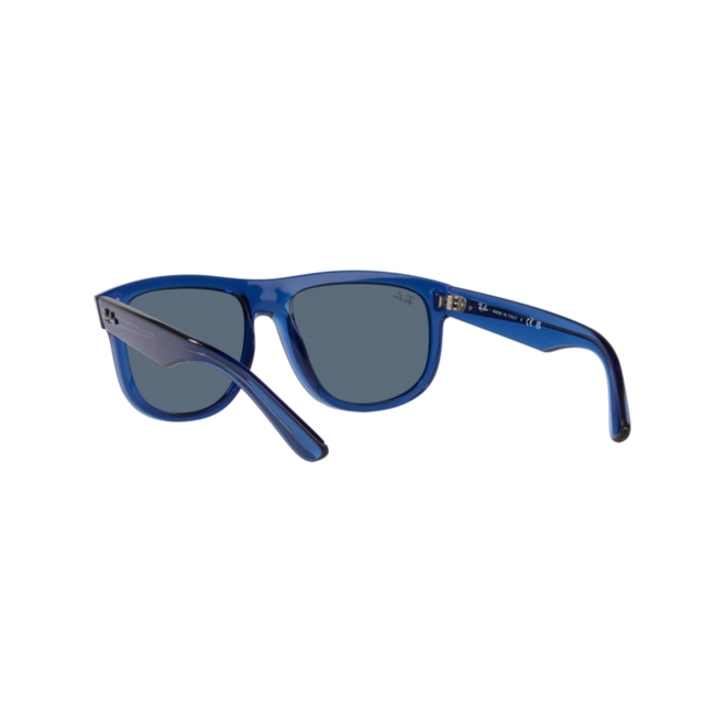 Óculos de Sol Ray-Ban Boyfriend Reverse 0RBR0501S 67083A56 Acetato Azul Transparente com lentes na cor Azul 5