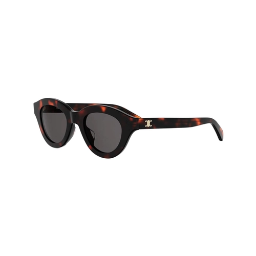 Óculos de Sol Celine Triomphe CL40338U_4752A Acetato Marrom Mesclado com lentes na cor Cinza Escuro