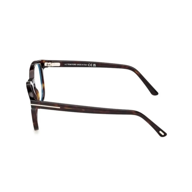Óculos de Grau Tom Ford FT5532-B_5252N Acetato Marrom Mesclado com Clip-On na cor Verde 3
