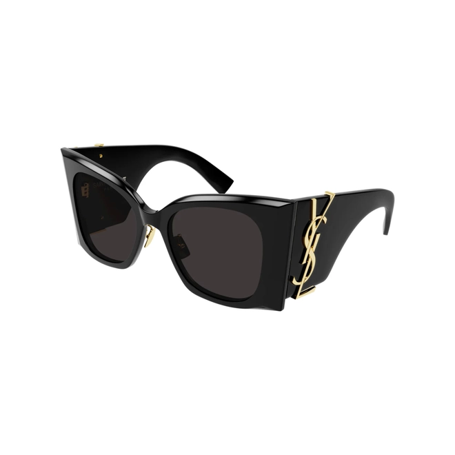 Óculos de Sol Saint Laurent SL M119-001 54 Acetato Preto com lentes na cor Cinza 1