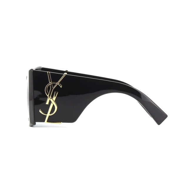 Óculos de Sol Saint Laurent SL M119-001 54 Acetato Preto com lentes na cor Cinza 3