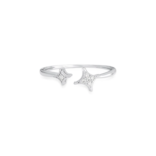 Anel For me Astra em prata 925 estrelas com Zircônias brancas